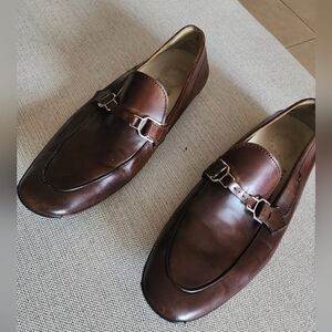 Vintage Magnanni Rich Brown Leather Loafers Made For Neiman Marcus Made In Spain